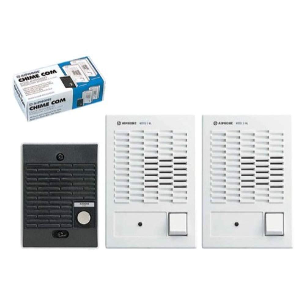 Aiphone C-123LW ChimeCom Single-Door Answering System with Dual Master and Door Release Button
