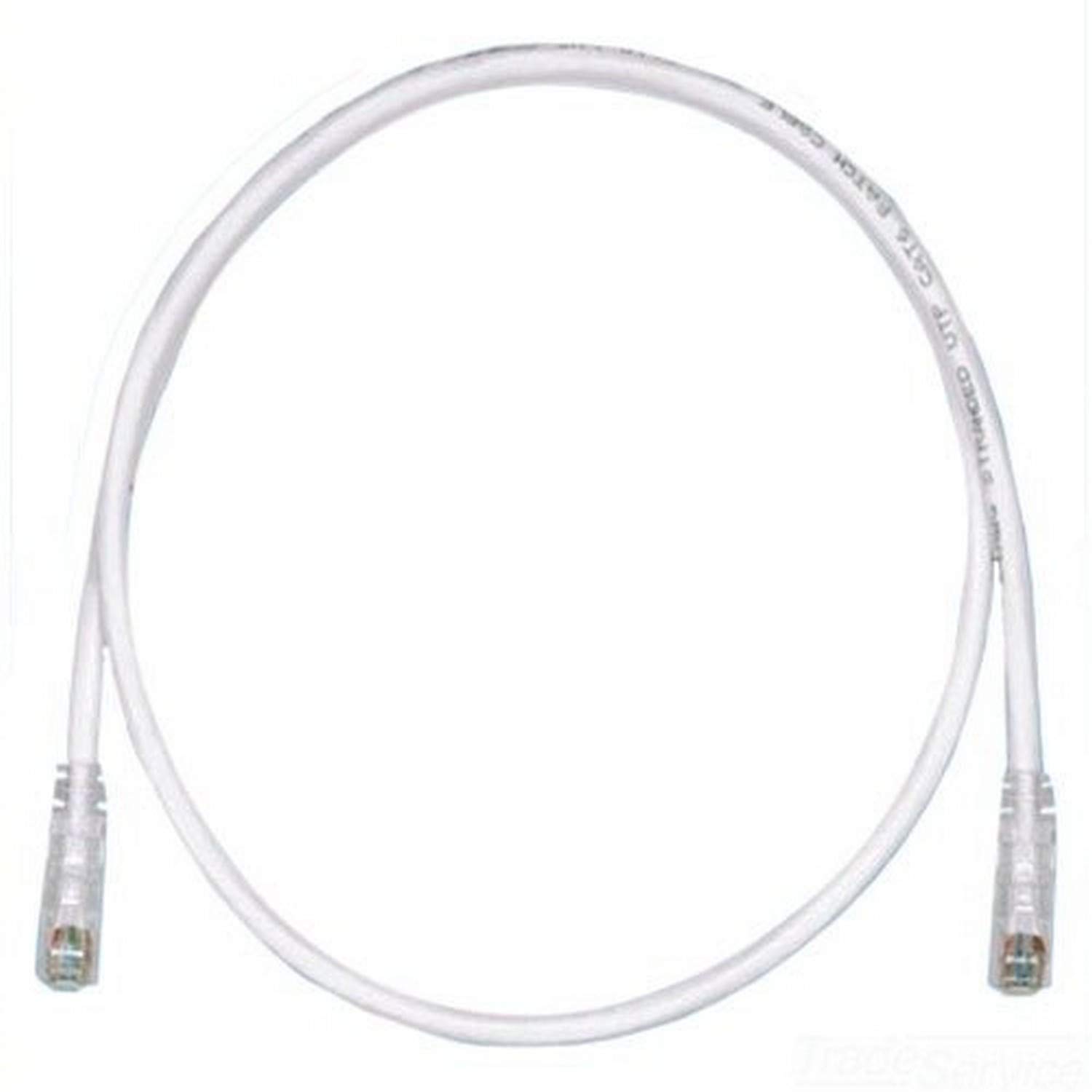 Panduit UTPSP5Y Category-6 8-Conductor Strain Relief Clear Boot Patch Cord, 5-Feet, Off White