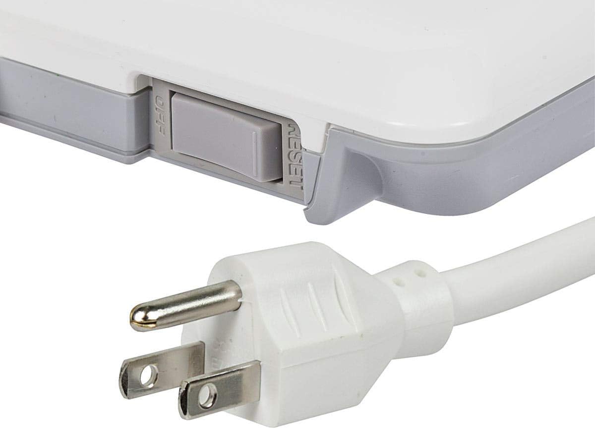 Monoprice Power & Surge - 12 Outlet Surge Protector Power Strip With 2 Built In 2.1A USB Charger Ports - 6 Feet