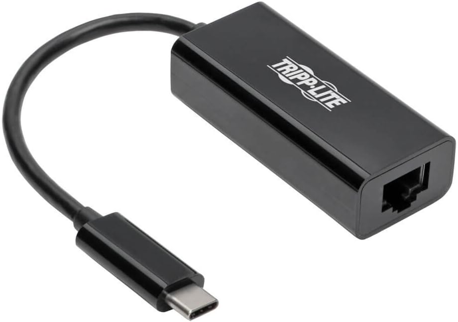 Tripp Lite USB C to Gigabit Ethernet Adapter USB Type C to Gbe Thunderbolt 3 Compatible 10/100/1000 USB-C (U436-06N-GB)