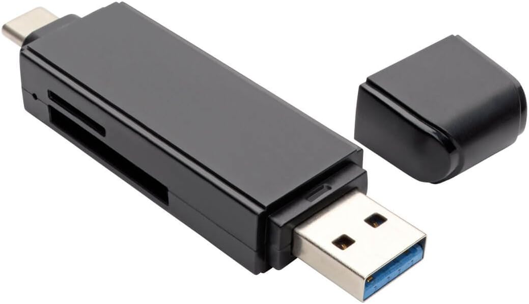 Tripp Lite USB C Memory Card Reader Adapter 2-in-1 USB-A / USB-C USB Type C, USB 3.1 Gen 1 (U452-000-SD-A)