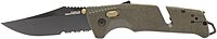 SOG Trident AT Ambidextrous Professional Partially Serrated Folding Knife | Cryo D2 Stainless Steel Blade