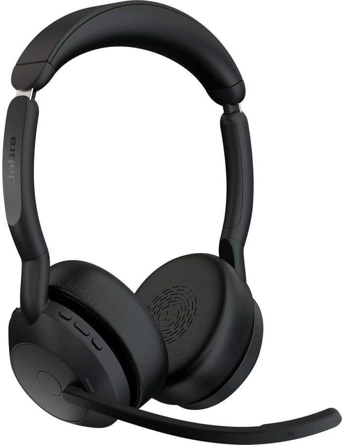 Jabra Evolve2 55 Stereo Wireless Headset with Charging Stand, AirComfort Technology