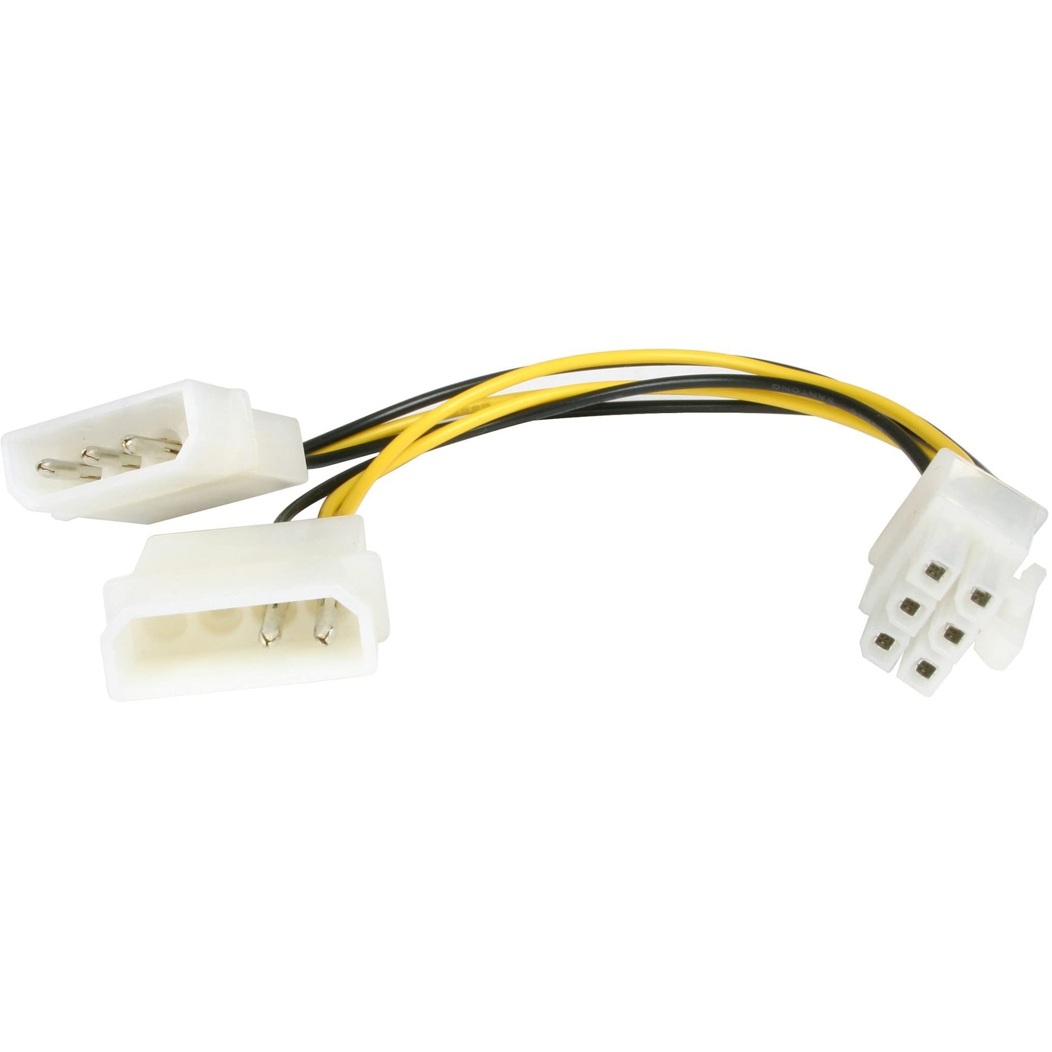 StarTech.com 6in LP4 to 6 Pin PCI Express Video Card Power Cable Adapter - 4 pin internal (M) to 6 pin PCIe power (M)