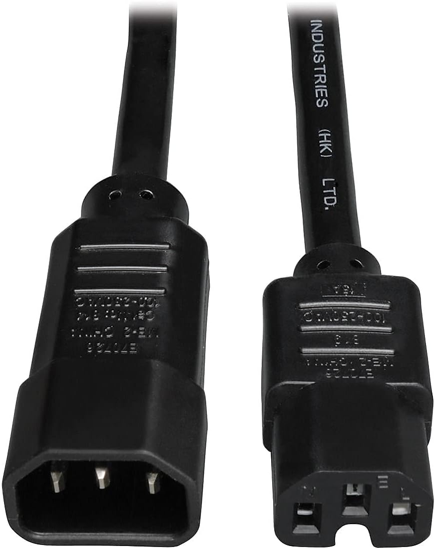 Tripp Lite C14 to C15 Heavy-Duty Power Cord, 14 AWG, 15A