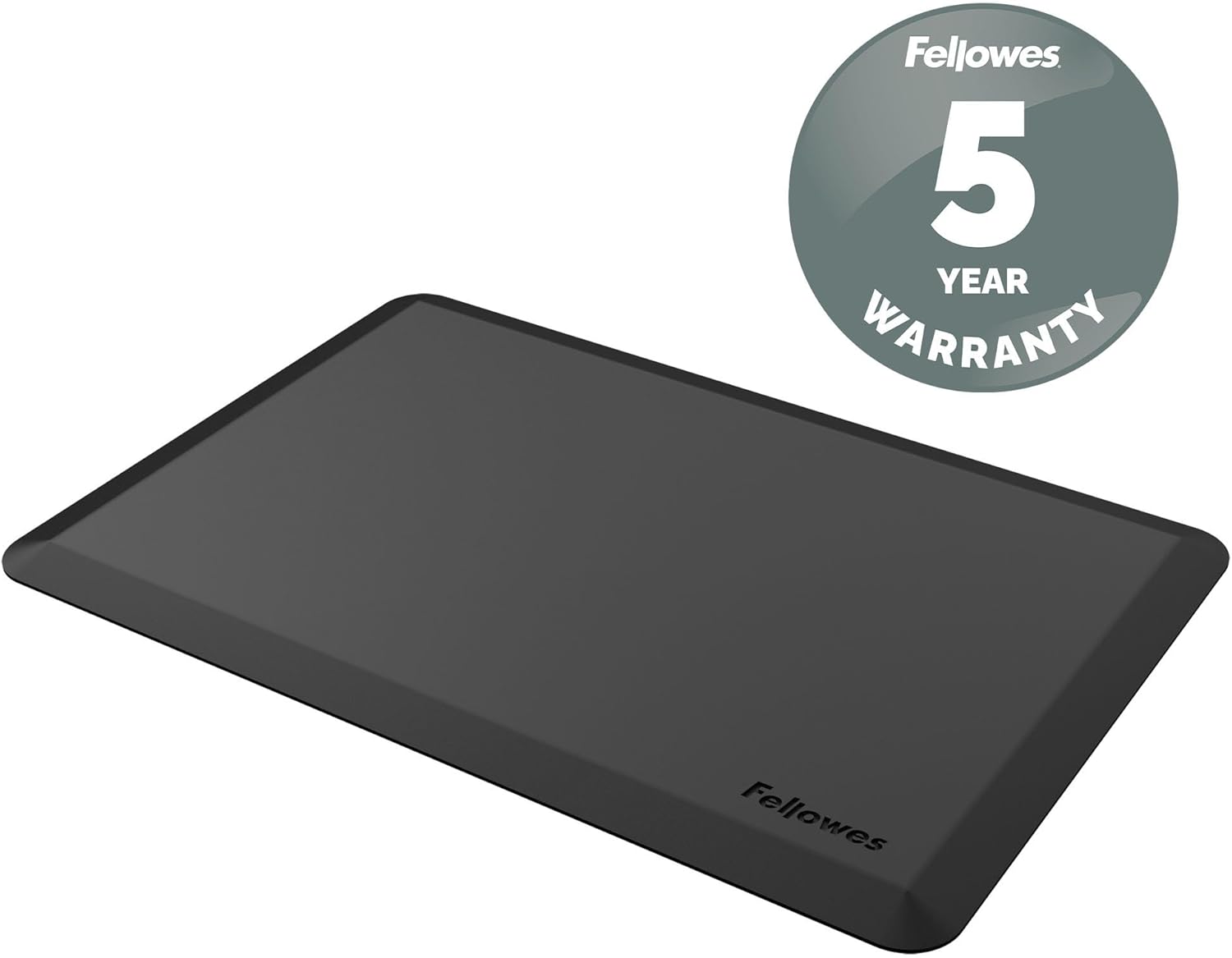 Fellowes Anti-Fatigue Wellness Floor Mat, Rectangular, 36in x 24in, Black