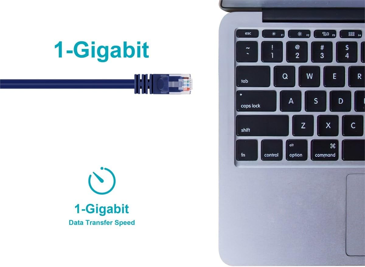 Monoprice Cat6 24AWG UTP Ethernet Patch Cable - Snagless RJ45, 550MHz, Pure Bare Copper