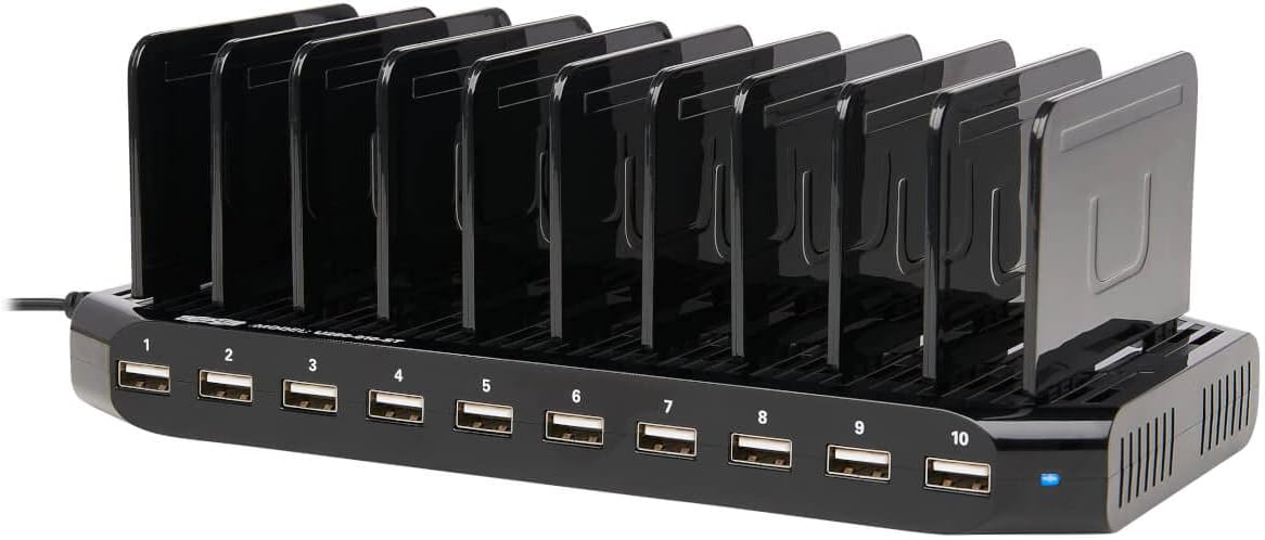 TRIPP LITE USB Charging Station with Storage and Adjustable Brackets