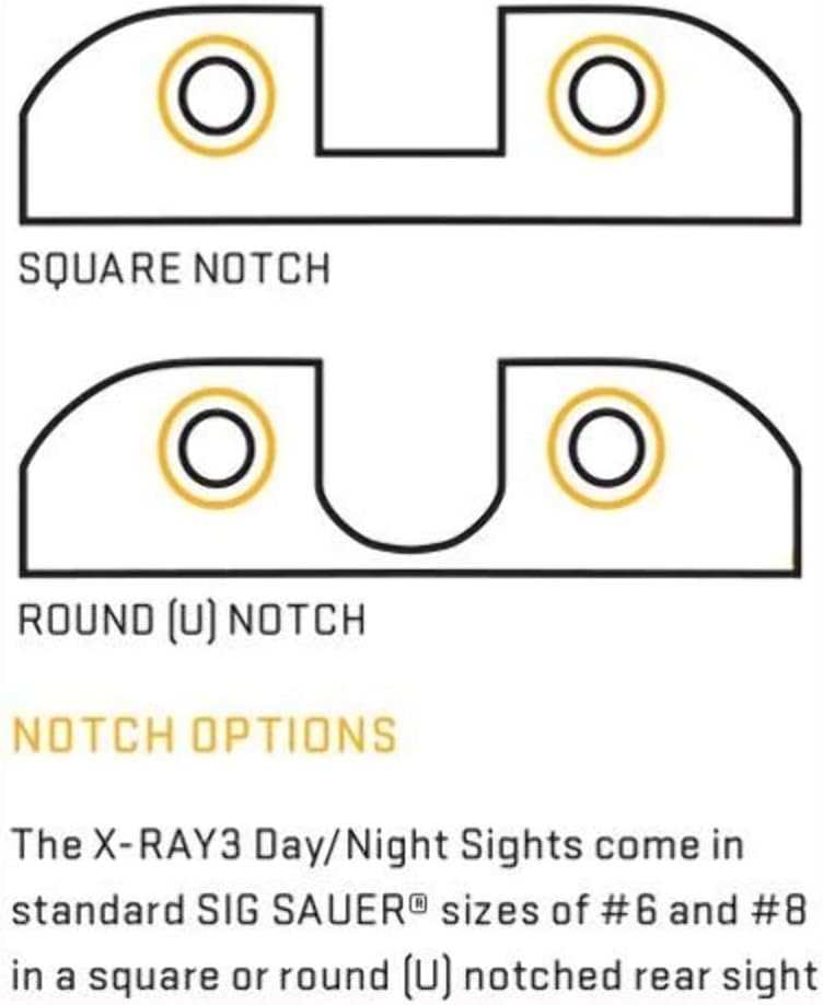 SIG SAUER X-RAY3 3-Dot Tritium Day/Night Pistol Sights