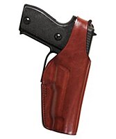 BIANCHI Model 19L Thumbsnap Suede-Lined Leather Belt Slide Holster