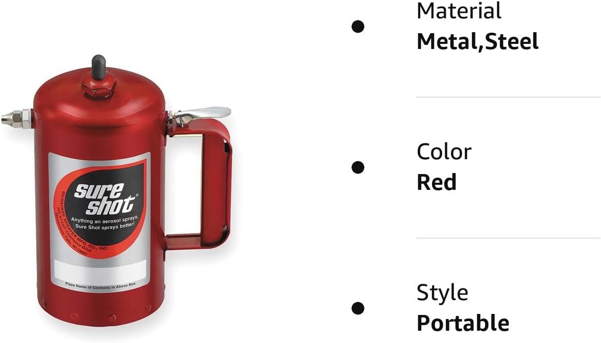 Sure Shot A1000R 1 Quart Enameled Steel Sprayer, Red