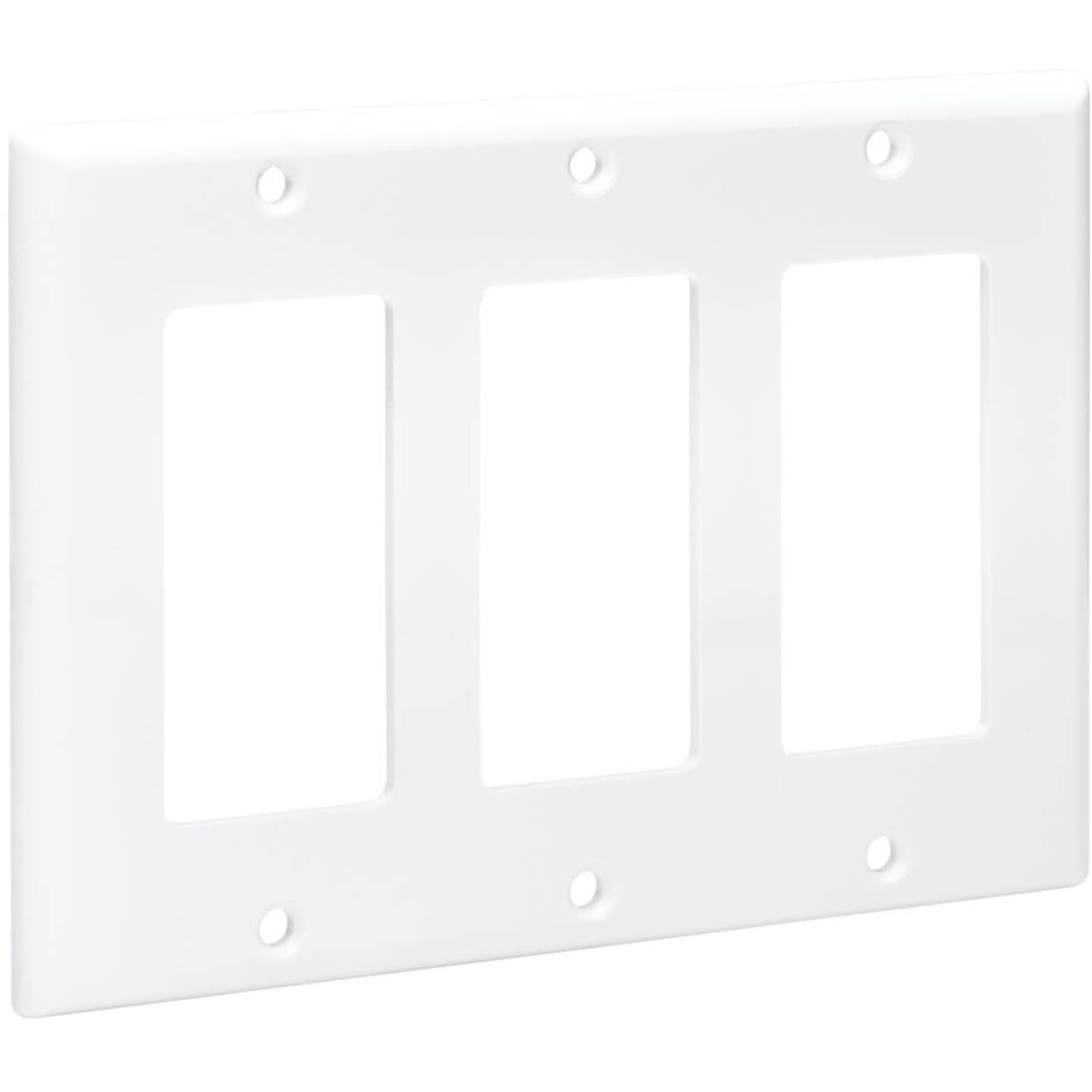 Tripp Lite Decora-Style Wall Plates & Center Inserts, Vertical, White, Polycarbonate