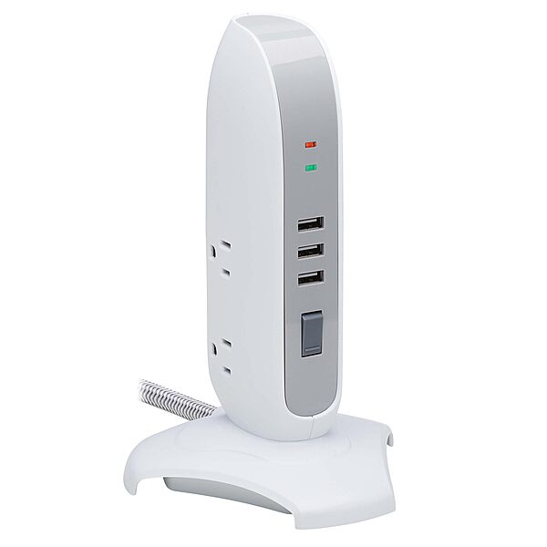 Tripp Lite TLP66USB Surge Protector Tower with USB Ports, 1200 Joules, 5-Outlets