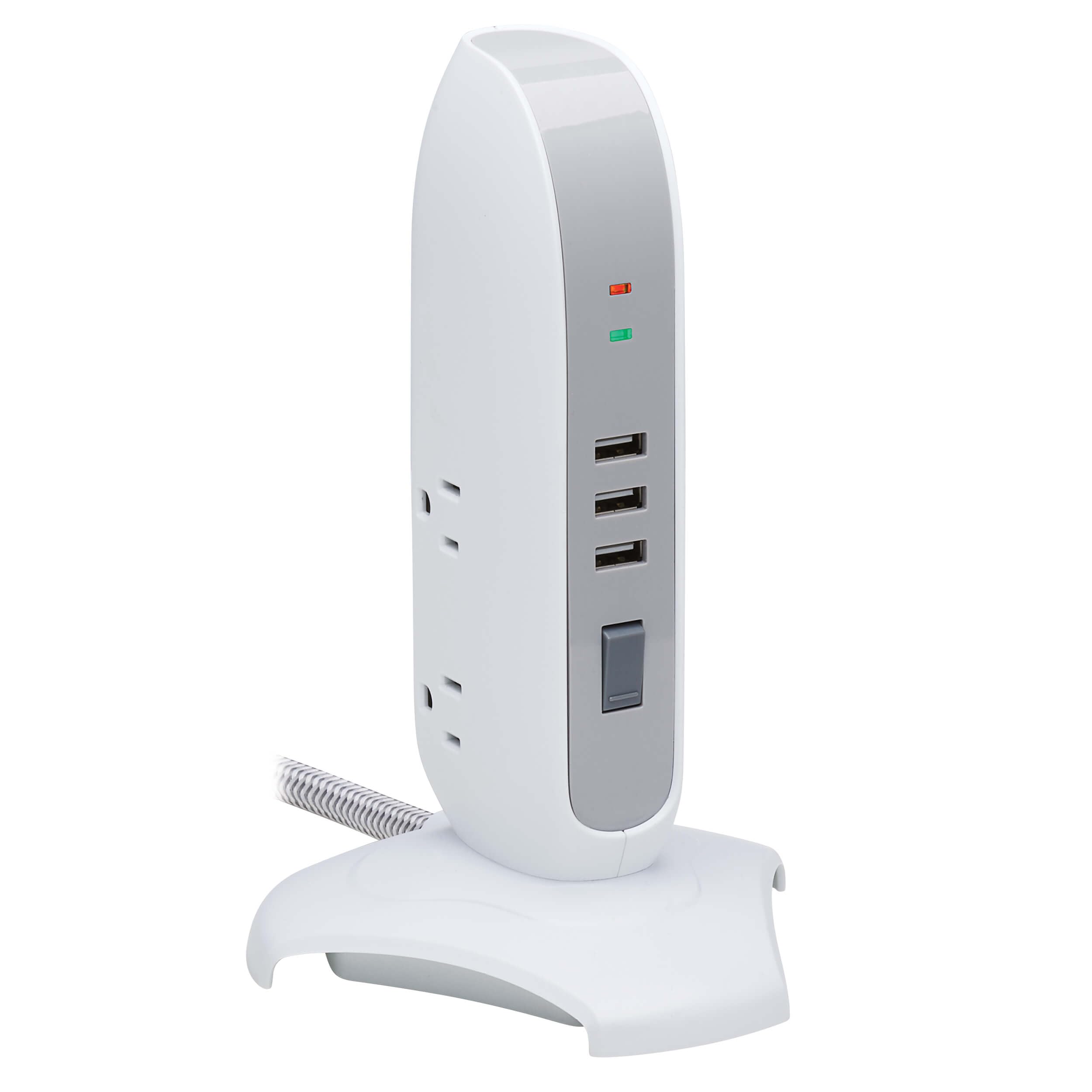Tripp Lite TLP66USB Surge Protector Tower with USB Ports, 1200 Joules, 5-Outlets