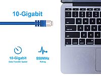 Monoprice Cat6A Shielded (S/FTP) Ethernet Patch Cable - 26AWG Pure Bare Copper Snagless RJ45 Fullboot