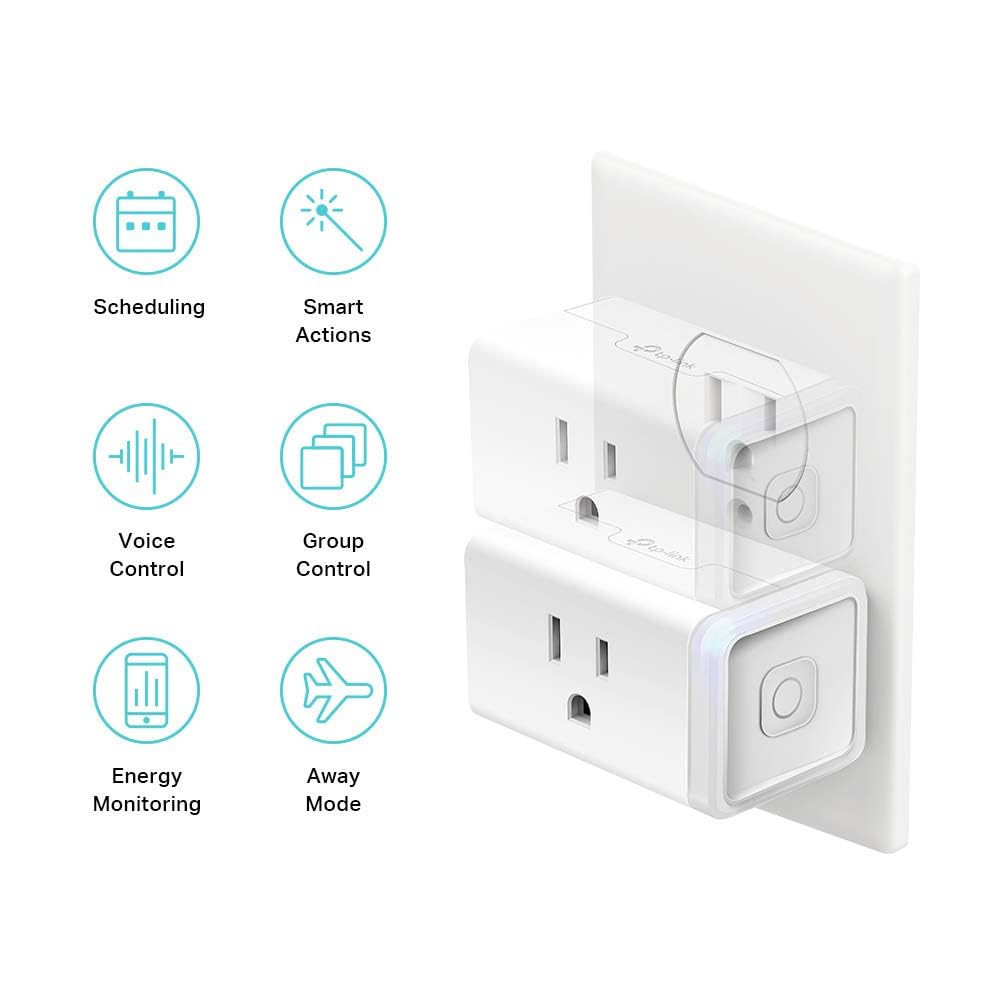 Kasa Smart Plug Mini with Energy Monitoring, Smart Home Wi-Fi Outlet Works with Alexa, Google Home & IFTTT