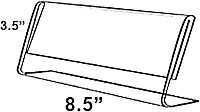 Azar Displays Acrylic L-Shaped Sign Holders, Clear - Pack of 10