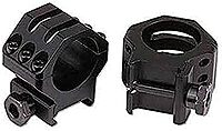 Weaver 1-Inch Six Hole Tactical High Rings (Matte)