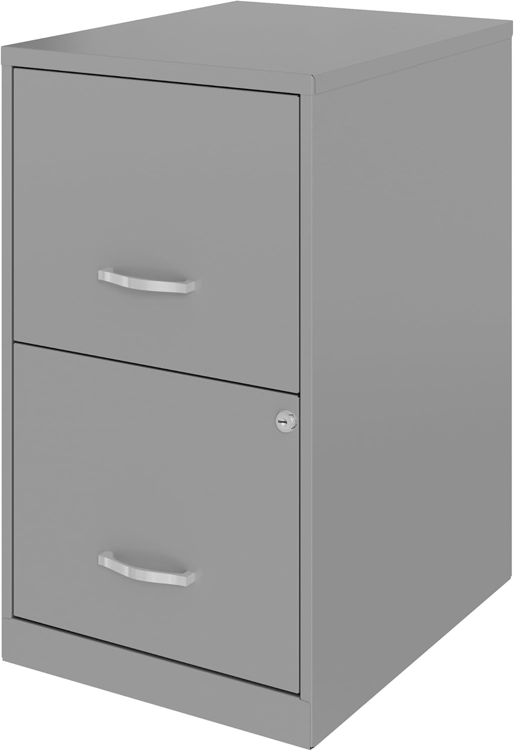 Realspace SOHO Smart 18inD Vertical 2-Drawer File Cabinet, Silver