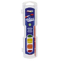 Prang DIX80525-6 Semi-Moist Washable Watercolor Set with Brush, 8 Colors Per Set, 6 Sets