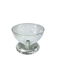 AZAR DISPLAYS Single Bowl Counter Display - Clear Polycarbonate with Chrome Base
