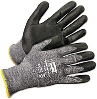 Honeywell NFD20B/8M NorthFlex Light Task Plus 5 Coated Gloves, Medium, Black/Gray (12pk)