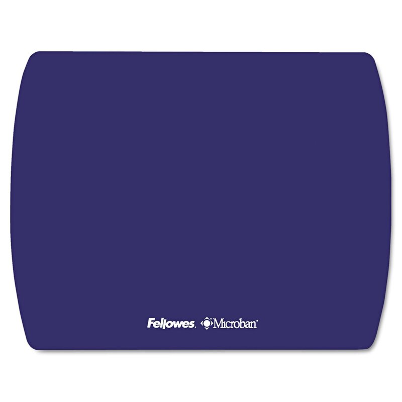 Fellowes Microban Ultra Thin Mouse Pad - Blue - 7in x 9in x 0.1in Dimension - Blue