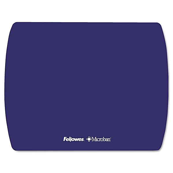 Fellowes Microban Ultra Thin Mouse Pad - Blue - 7in x 9in x 0.1in Dimension - Blue