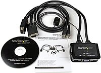 StarTech.com 2-Port USB Cable KVM Switch with Remote Switch
