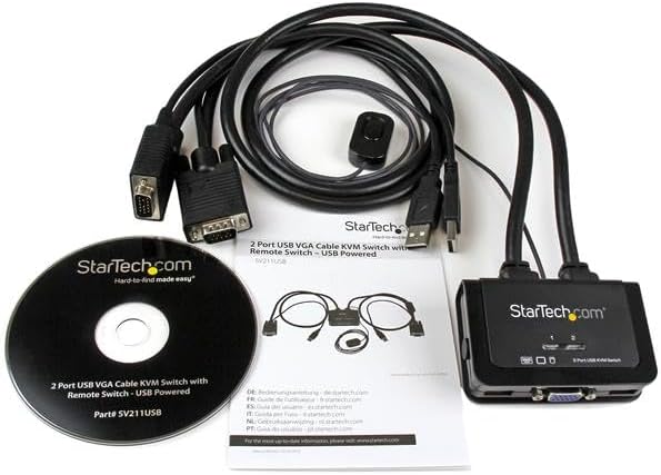 StarTech.com 2-Port USB Cable KVM Switch with Remote Switch