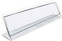 Azar Displays Acrylic L-Shaped Sign Holders, Clear - Pack of 10