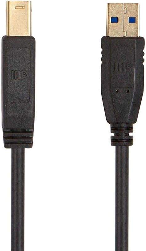 Monoprice USB 3.0 Type-A to Type-B Cable - 32AWG Conductors, TPE Jacket, Compatible with Monitors, Scanners