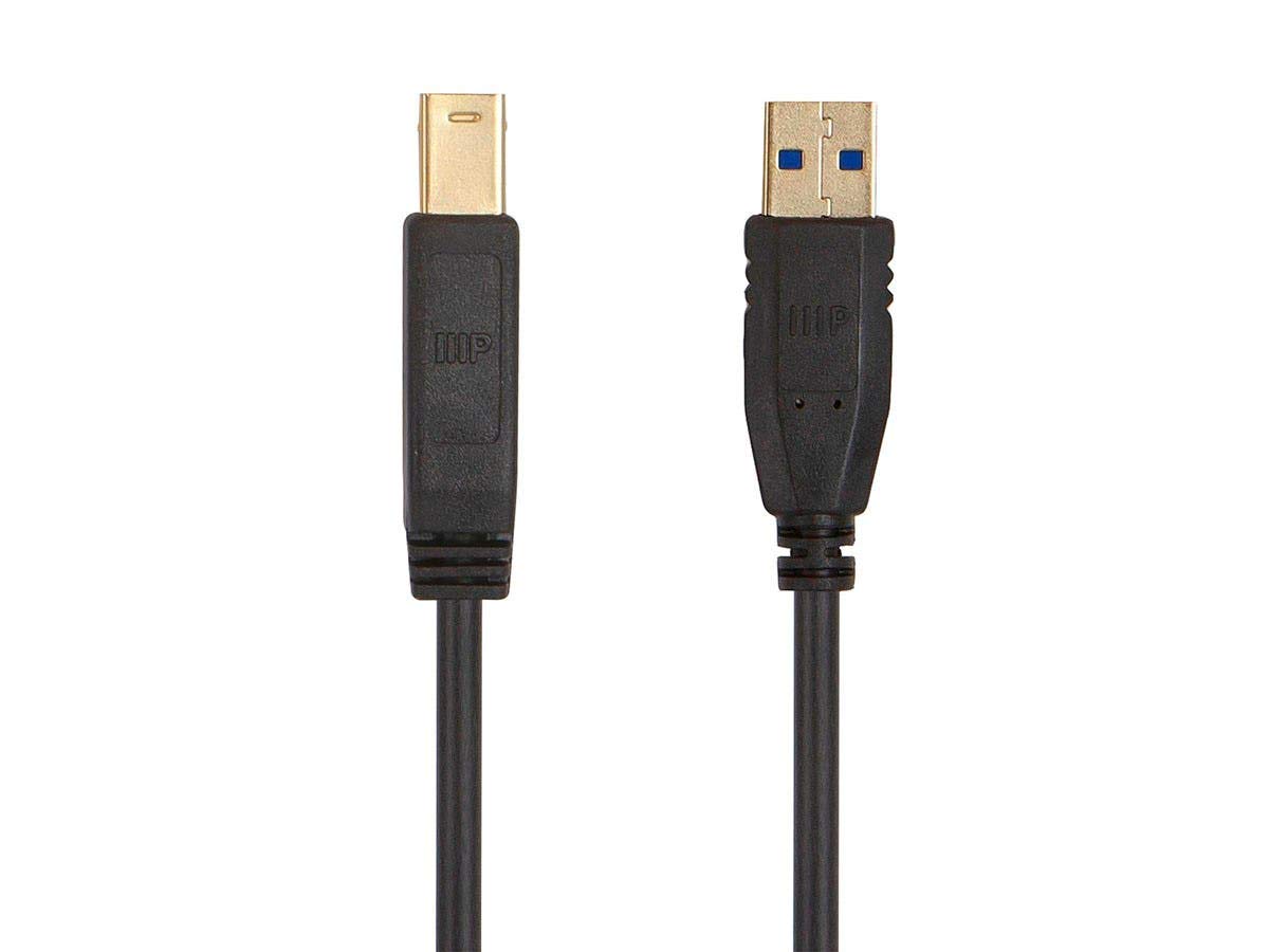 Monoprice USB 3.0 Type-A to Type-B Cable - 32AWG Conductors, TPE Jacket, Compatible with Monitors, Scanners