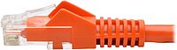 Eaton Tripp Lite Cat6 Gigabit Ethernet Snagless Molded Patch Cable UTP Orange RJ45 M/550Mhz 2Ft 2' (N201-002-OR)