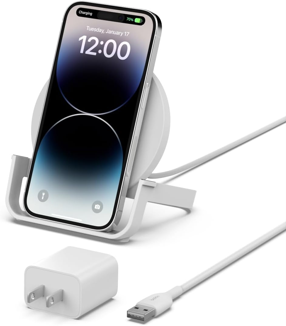 Belkin Quick Charge 10W Wireless Charger - Qi-Certified Charger Stand for iPhone