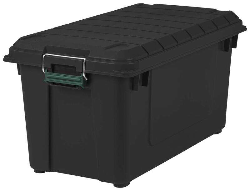 IRIS USA WeatherPro 82 Quart Weathertight Store-It-All Tote - Black