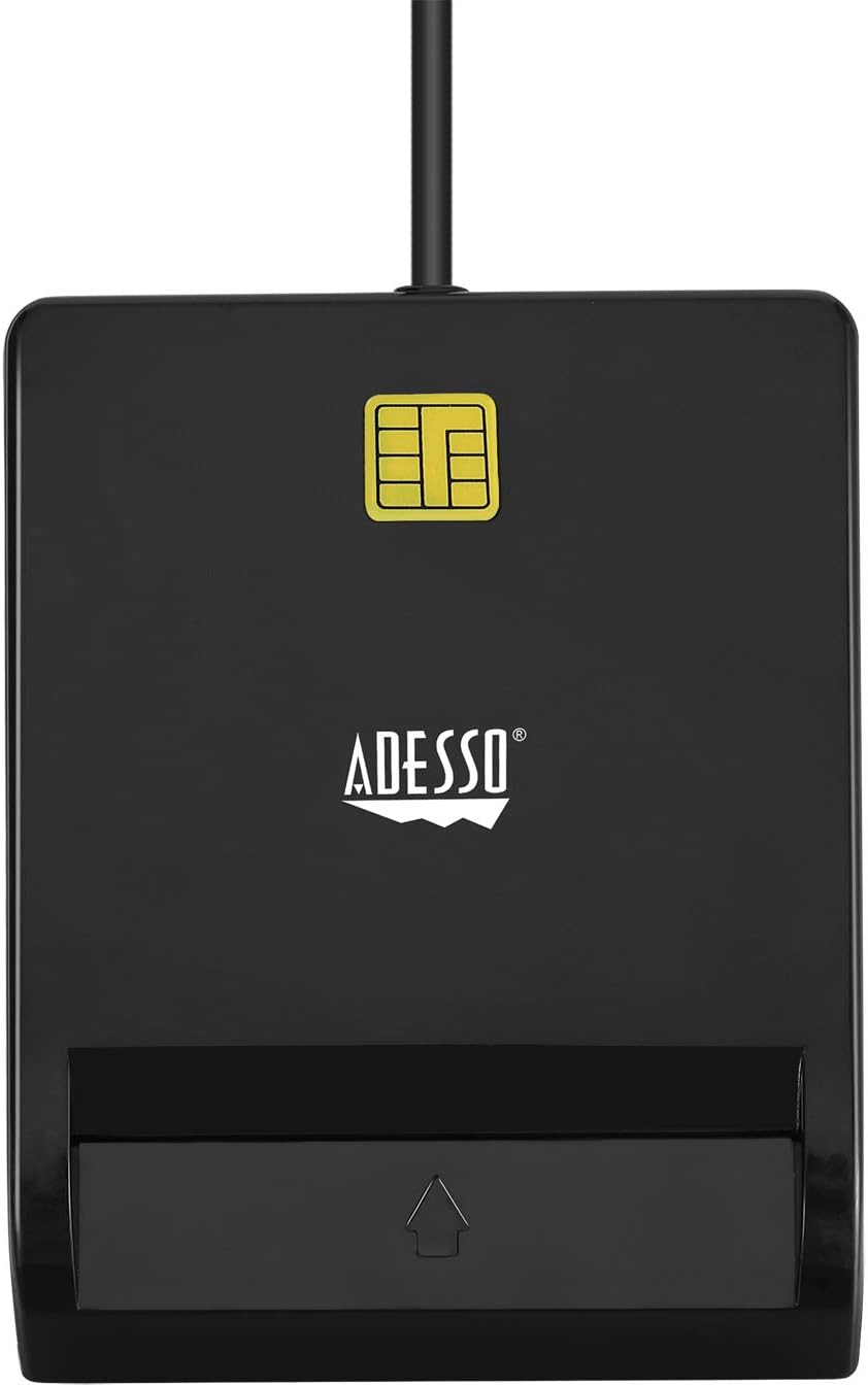 SCR-100 Smart ID Credit Card Reader,Black 1 Count (Pack of 1)