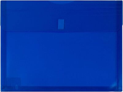 JAM PAPER Plastic Booklet Expansion Envelopes with Hook & Loop Closure - Letter