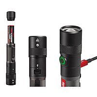 Milwaukee Rechargeable 1100 Lumen LED Flashlight, Battery Powered, Twist Focus