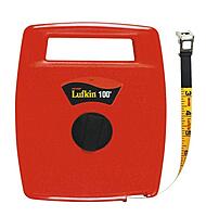 Crescent Lufkin 1/2" x 100' Hi-Viz® Orange Linear Fiberglass Tape Measure - 706L