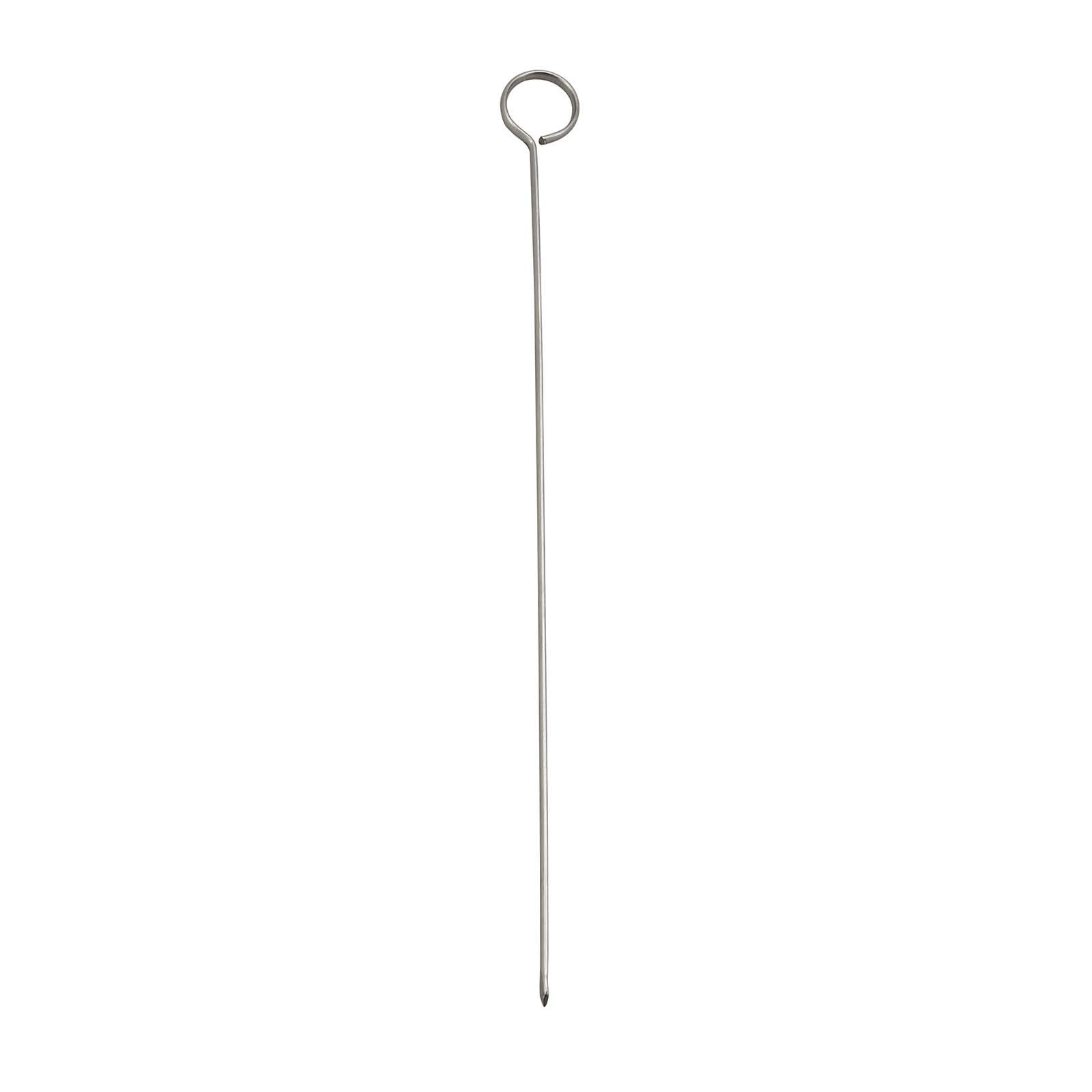 Winco Steel Skewers with Oval Ring, 12-Inch, Stainless Steel