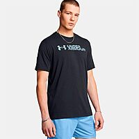 Under Armour Unisex-Adult Ua M Sliced Wordmark 60/40s Short Sleeve T-shirt