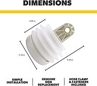 Dometic 385230980 OEM Toilet Bellows Pump for S and J Series Vacuum Pumps and T Series Discharge Pumps | White 9.09 x 5.39 x
