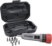 Birchwood Casey Armorer's Tool Kit Wrench | Gunsmithing Adjustable 10 to 70 in-Lb Torque Wrench Set | Flat Blade, Torx, Hex BIts & Case Included