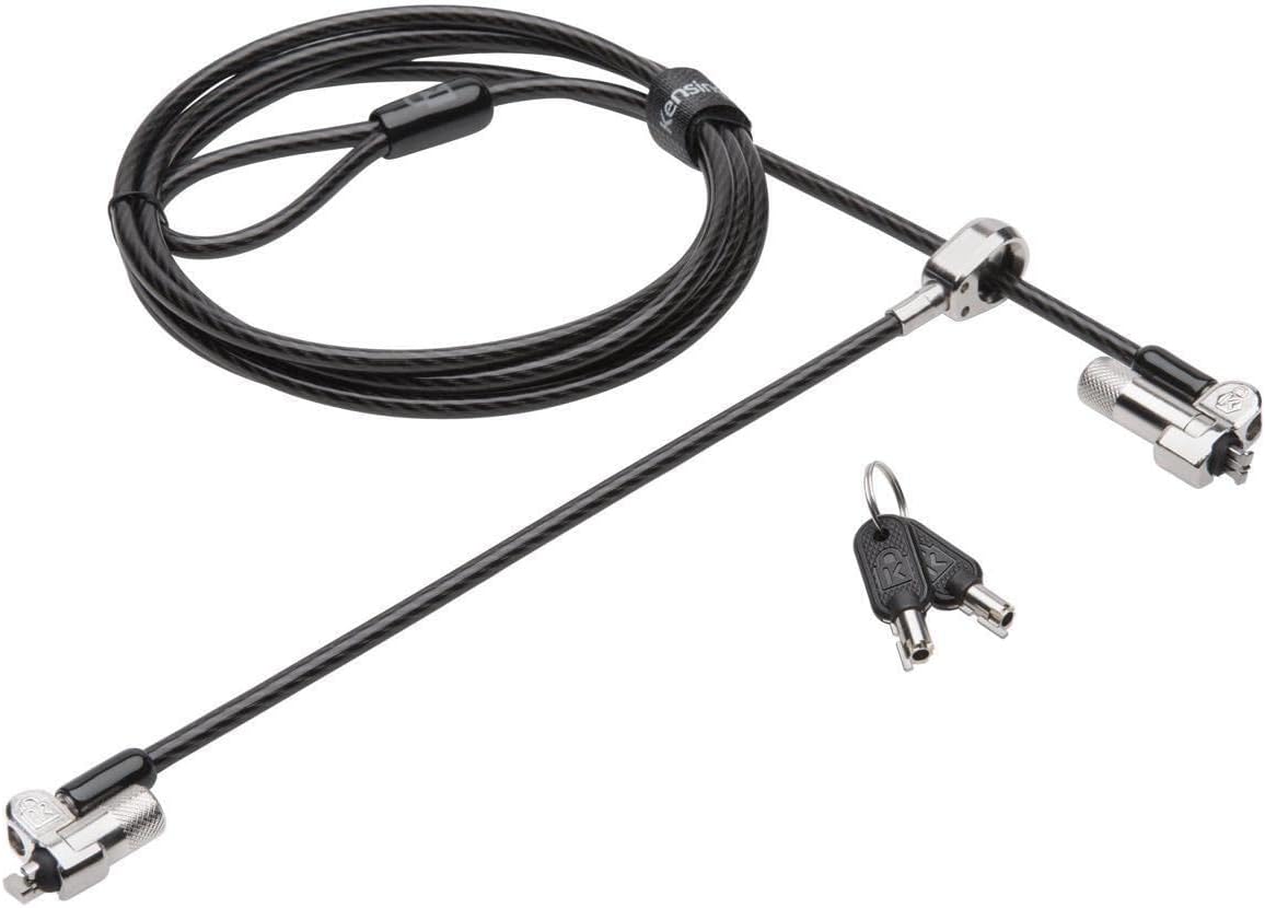 Kensington NanoSaver Keyed Dual Head Laptop Lock for Ultra-Thin Laptops/Tablets and Other Devices (K64448WW)