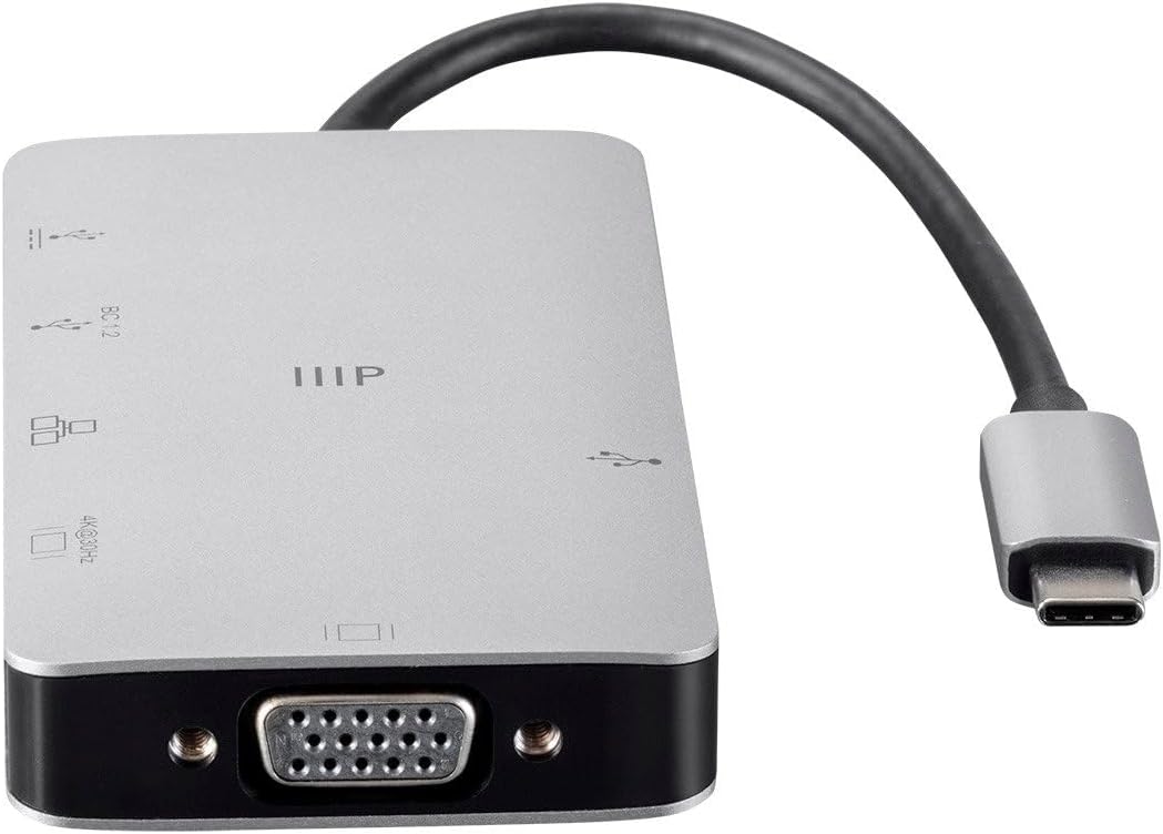 Monoprice USB-C to HDMI Adapter - Resolution up to 4k@60hz, Aluminum Alloy Shell, Gray - Consul Series