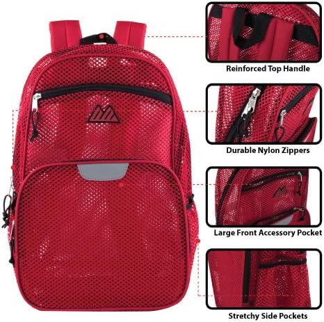 SUMMIT RIDGE Reflective Mesh Backpack with Wire Frame (18 x 13 x 5.5 in)