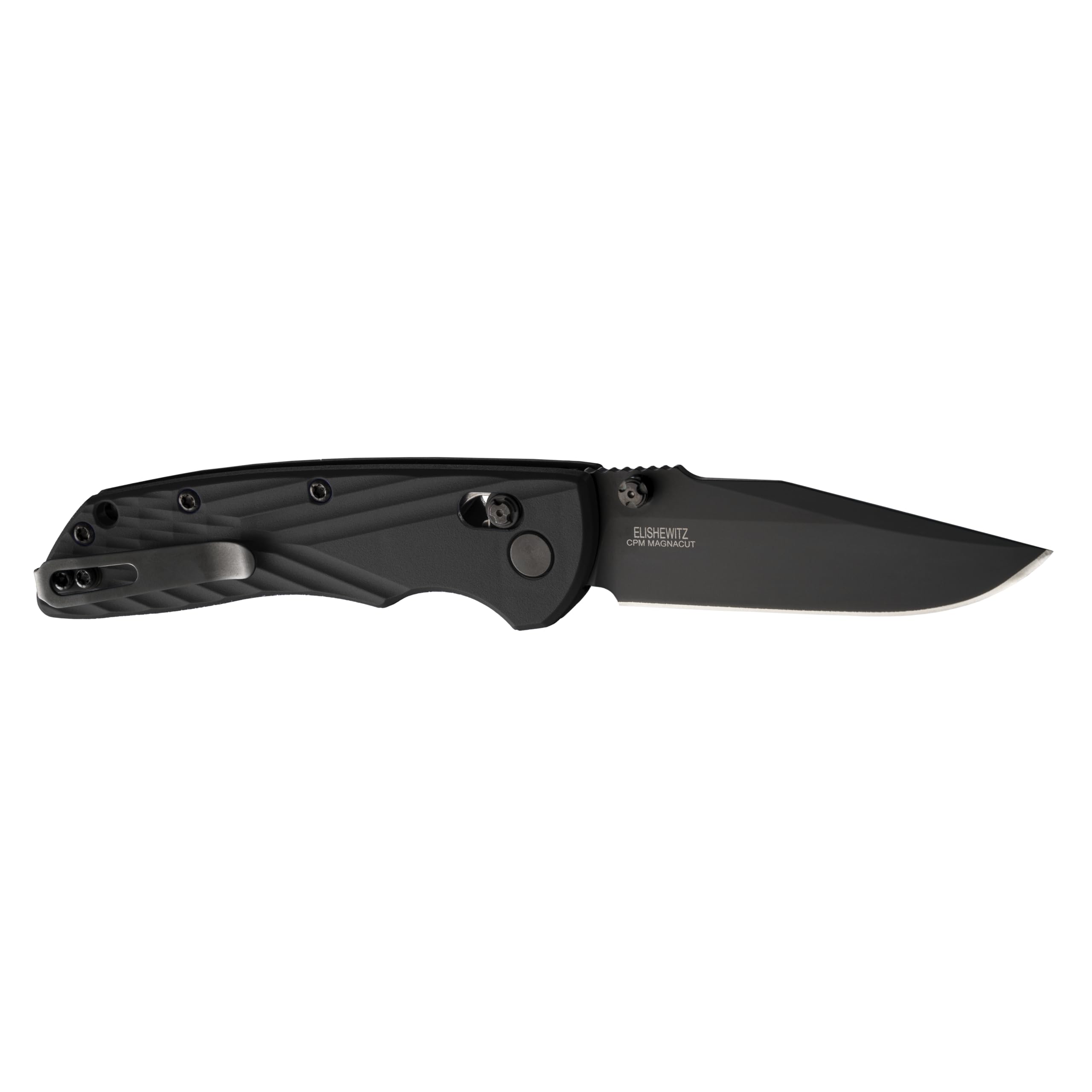 Hogue Deka ABLE Lock Folding Knife 3.25" CPM-MagnaCut Black Cerakote Clip Point Blade, Black Polymer Handles