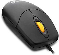 Adesso iMouse W3 USB Waterproof Optical Mouse With Magnetic Scroll Wheel, Black/Yellow