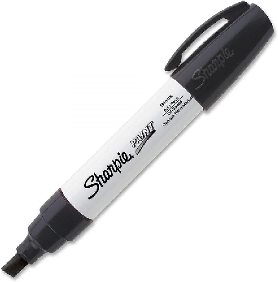 SHARPIE Oil-Based Paint Marker, Bold Point, Black, 1 Count - Great for Rock Painting